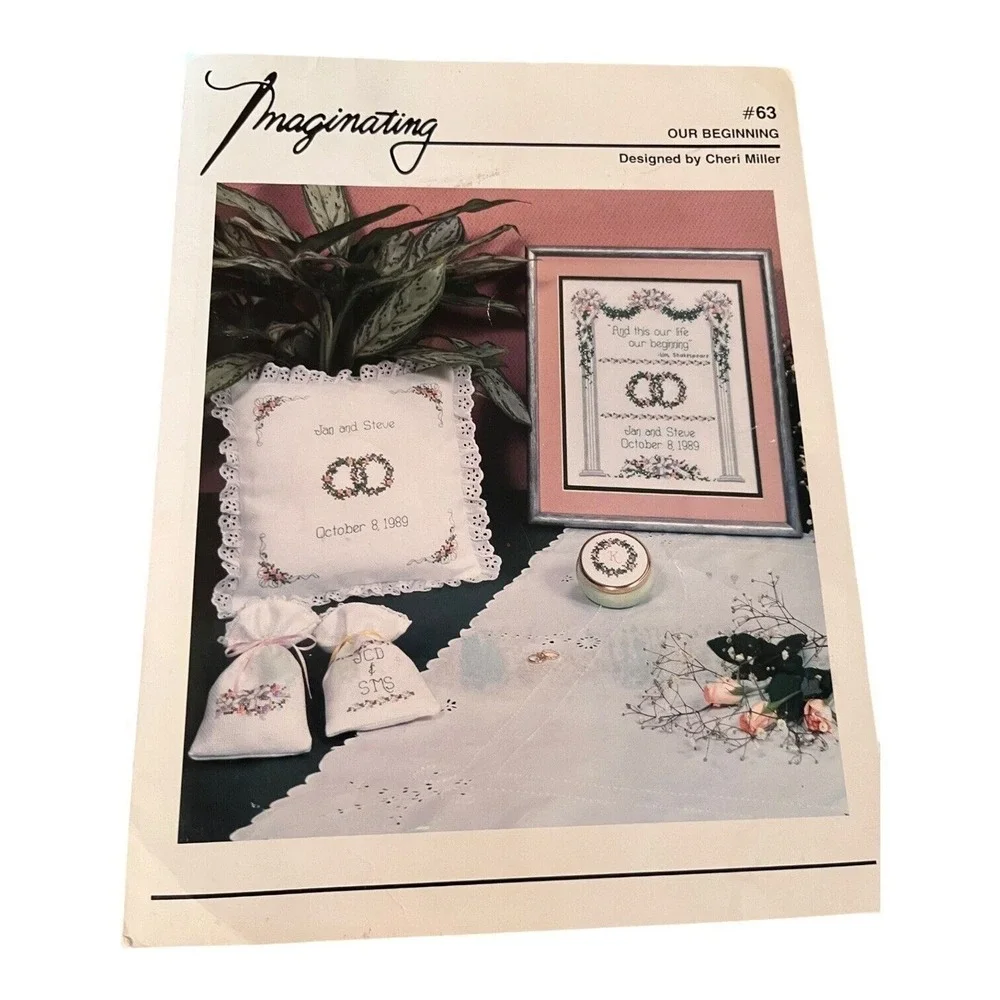 8 Vintage Cross Stitch Patterns Birthday Anniversary Clock Garden Wedding VGC